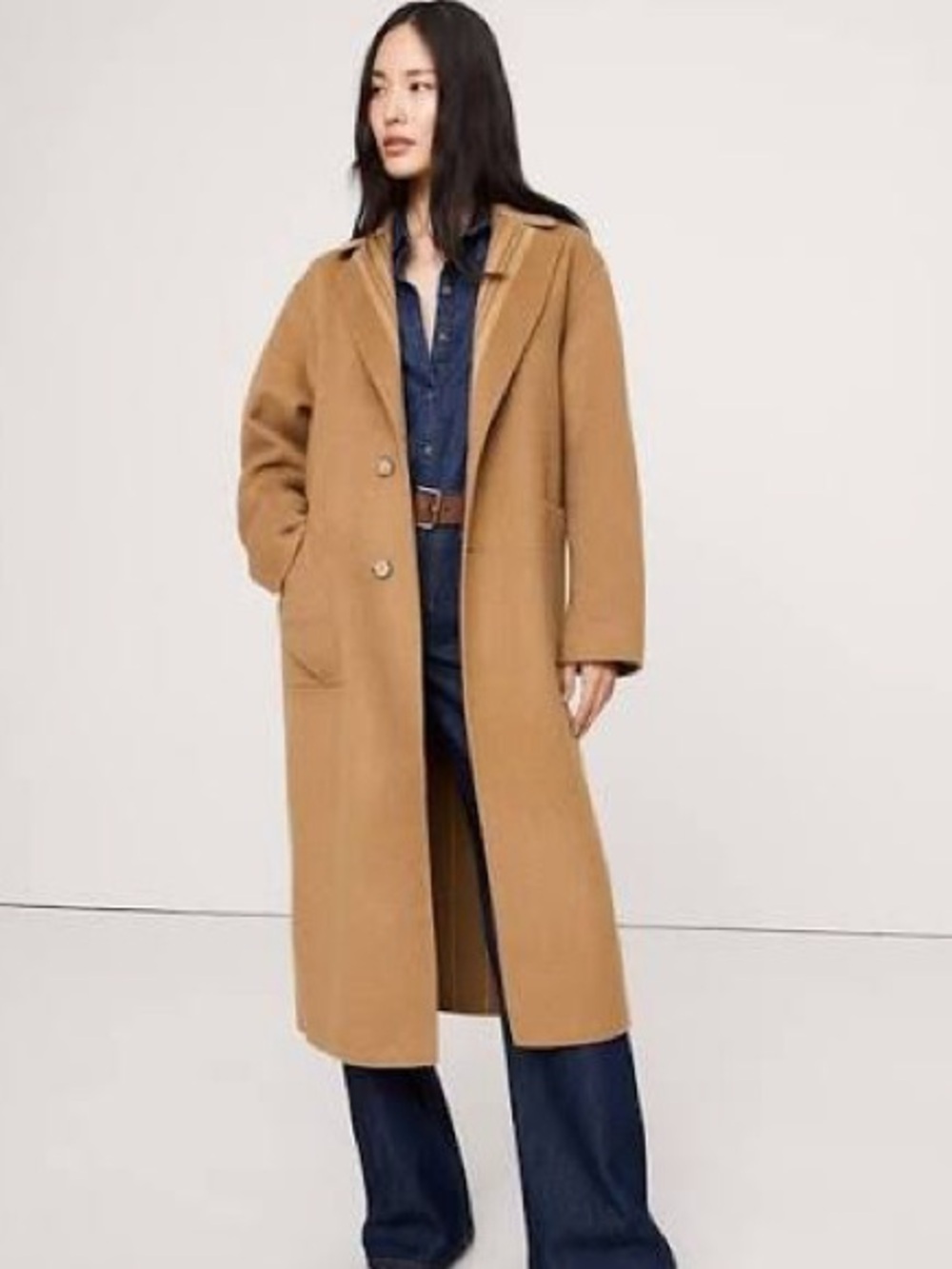 NWT | Banana Republic Reversible Double-Faced Top Coat - Wool Blend